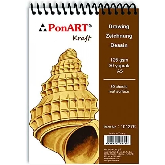PONART KRAFT BLOK 125 GR A5 30 YAPRAK PHM-10-127K