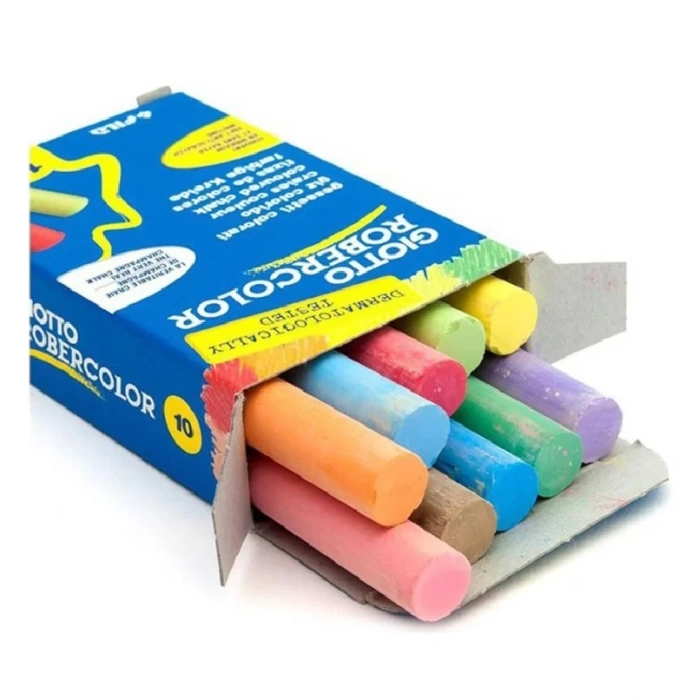 GİOTTO ROBERCOLOR TEBEŞİR 10LU KUTU KARIŞIK RENKLER  538900