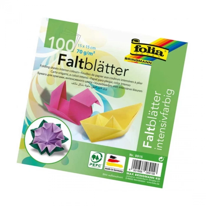FOLİA ORİGAMİ KAĞIDI 70GSM 15X15 100 TABAKA FO-8915