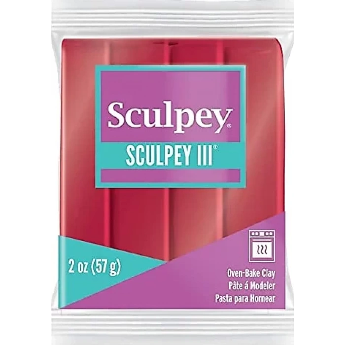 SCULPEY III POLİMER KİL KOYU KIRMIZI İNCİ 57GR S-3021140