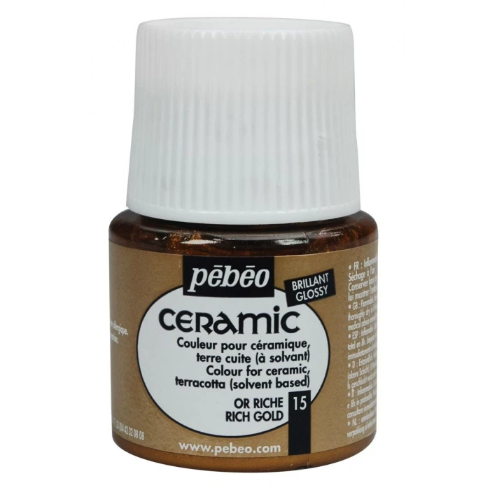 PEBEO 025*15 SERAMİK BOYASI 45 ML ŞİŞE Rich Gold
