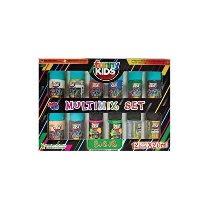 RİCH FUNNY KİDS 20Ml. MULTİMİX AKRİLİK 12Lİ SET