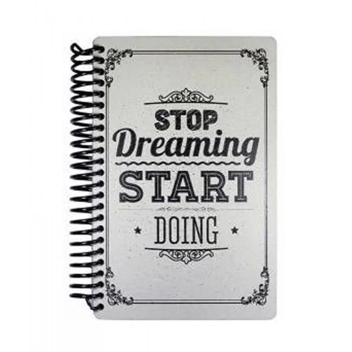 DEFFTER RAW GREY - DREAM 14*215 SERT KAPAK SPİRALLİ 60