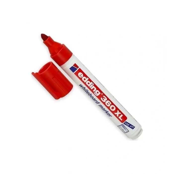 EDDİNG BEYAZ TAHTA KALEMİ CAP OFF KIRMIZI (E-360XL)