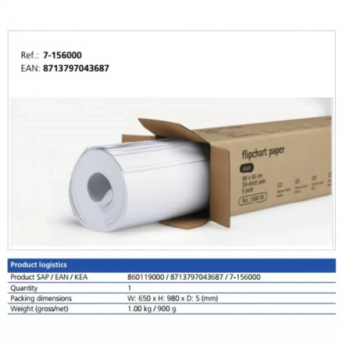 LEGAMASTER DÜZ FLİPCHART KAĞIDI 100 SAYFA LM156000