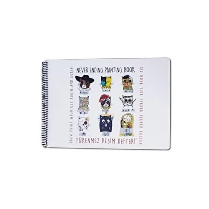 AKADEMİ ÇOCUK TÜKENMEZ RESİM DEFTERİ 1 25x35 RESSAM KEDİLER