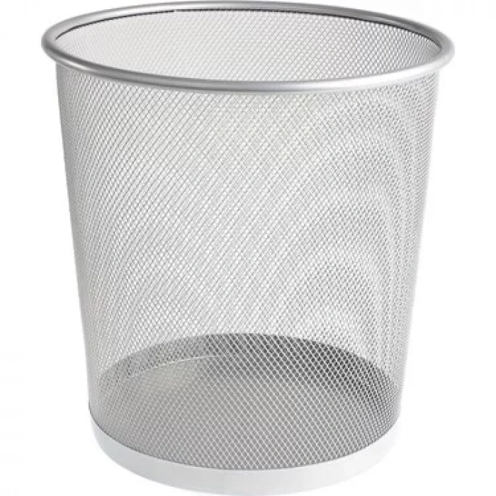 BİGPOİNT METAL PERFORE ÇÖP KOVASI BÜYÜK SİLVER BP410-11