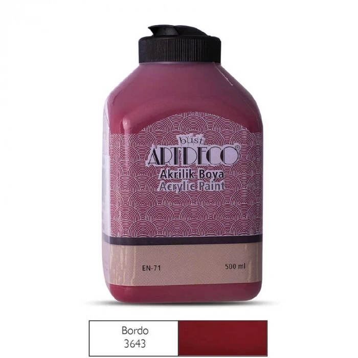 ARTDECO AKRİLİK BOYA 500ML BORDO 3643 LV-Y-070L-3643