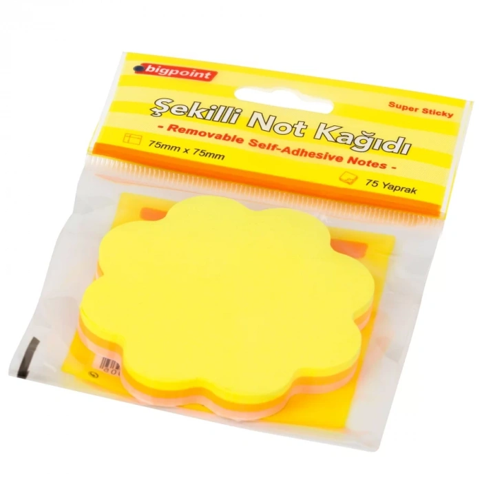 BİGPOİNT ŞEKİLLİ NOT KAĞIDI ÇİÇEK 75 YAPRAK (KRİTİK STOK) BP817-08