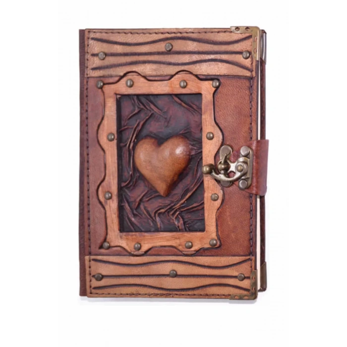 DEFFTER KRAFTON DERİ DEFTER / KALPLİ L 17*23 EL İŞÇİLİĞİ/DERİ 192