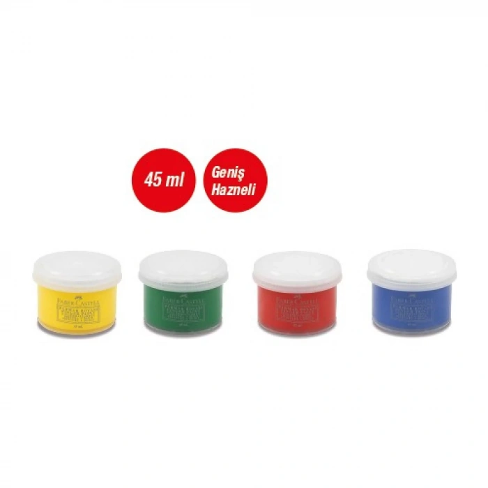 FABER-CASTELL PARMAK BOYASI 45ML 4 RENK 160412