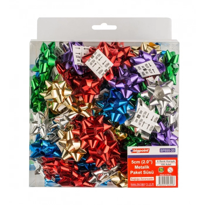 BİGPOİNT PAKET SÜSÜ METALİK 5CM 100LÜ BP895-20