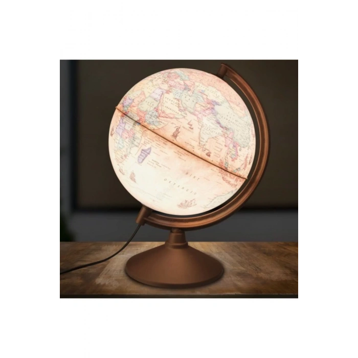 GÜRBÜZ KÜRE IŞIKLI ANTİK KÜRE 26CM 44261