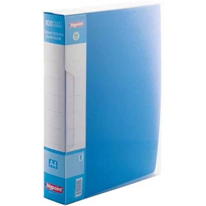 BİGPOİNT SUNUM DOSYASI 100LÜ KUTULU MAVİ BP207K-35