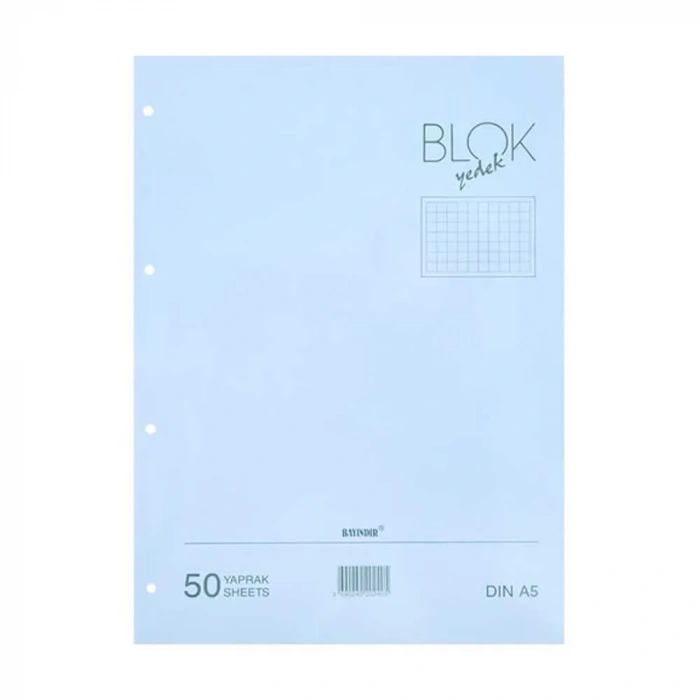 BAYINDIR MAVİ KOLEJ YEDEK  (KARELİ)      50 YP 70GR  A4 BBN0201