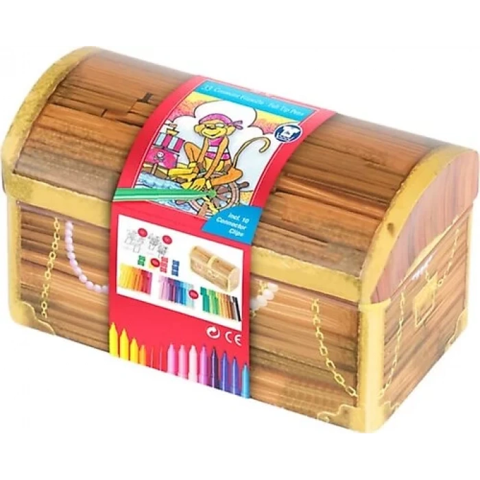 FABER-CASTELL EĞLENCELİ KEÇELİ HAZİNE KUTUSU 33LÜ 155534