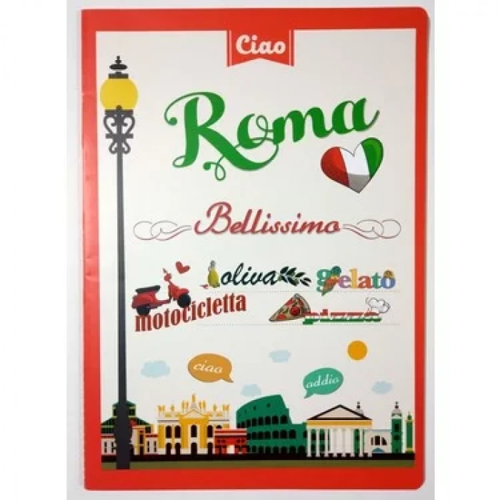 DEFFTER I LOVE TRAVELLING / ROMA 20*27 220 GR. KARTON KAPAK 80