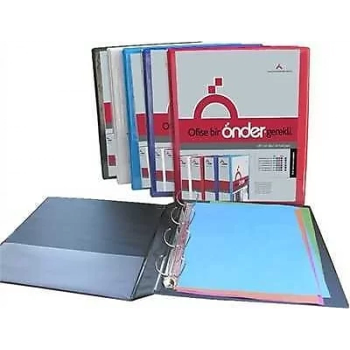 ÖNDER FİRMA KLASÖRÜ PVC A4 3CM. 4D İÇ CEPLİ Siyah 2013