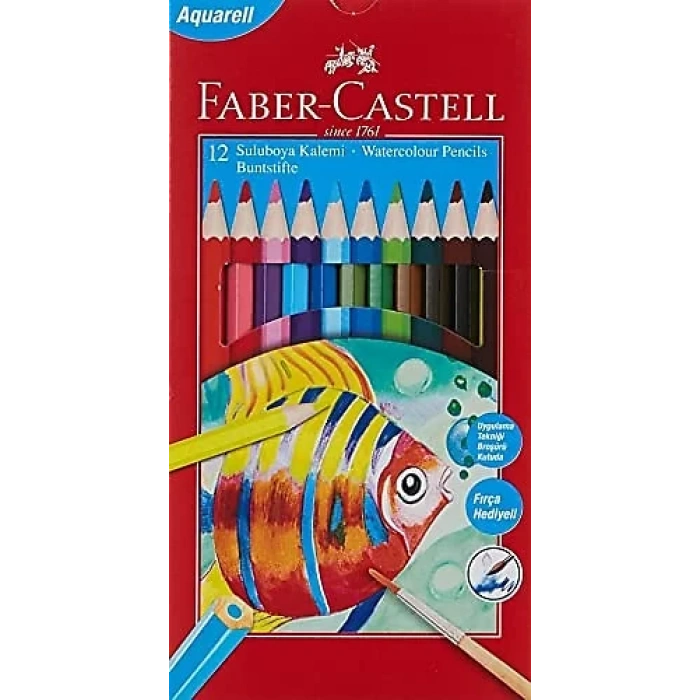 FABER-CASTELL AQUARELL BOYA K. 12 RENK KARTON KUTU 110622