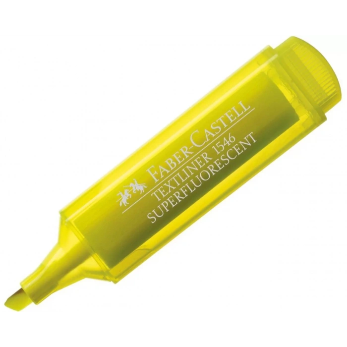 FABER-CASTELL 1546 ŞEFFAF GÖVDE FOSFORLU KALEM SARI