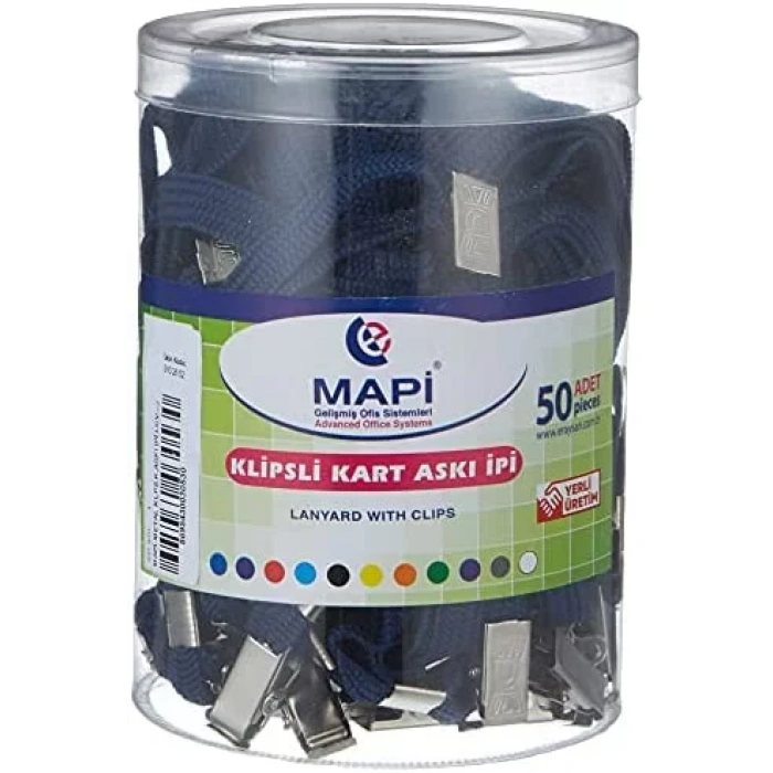 MAPİ-POLY.İP METAL KLİPSLİ MAVİ 50 AD. 9102654