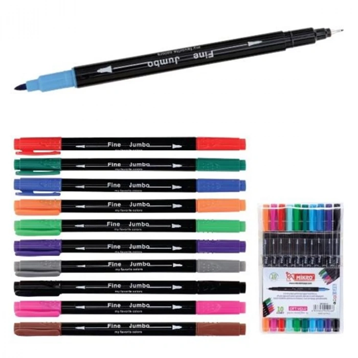 MİKRO ZW 293-10 ÇİFT UÇLU FINELINER KEÇELİ KALEM 293-10