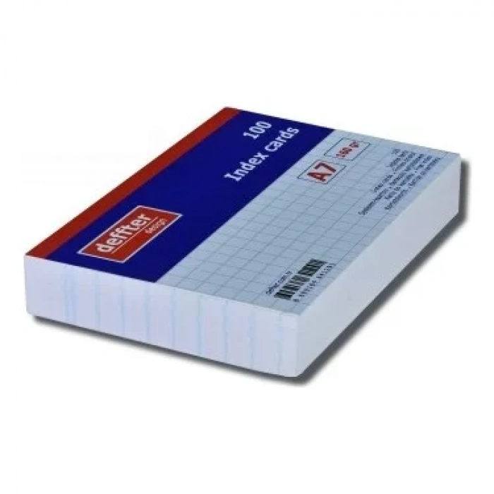 DEFFTER INDEX KARTI A7 / BEYAZ KARELİ A7 TEKLİ SHRİNK 100