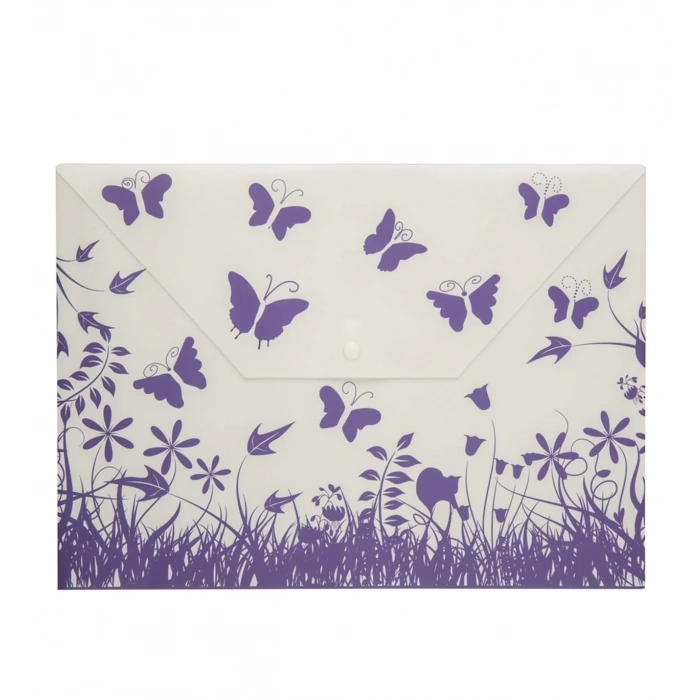 BİGPOİNT ÇITÇITLI DOSYA KELEBEK DESENLİ A4 MOR BP236-67