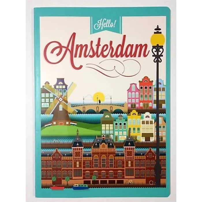 DEFFTER I LOVE TRAVELLING / AMSTERDAM 20*27 220 GR. KARTON KAPAK 80