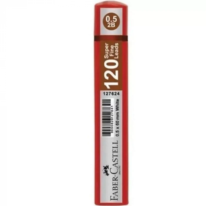 FABER-CASTELL GRIP MİN 0.5 2B 60MM120Lİ KIRMIZI TÜP 127620