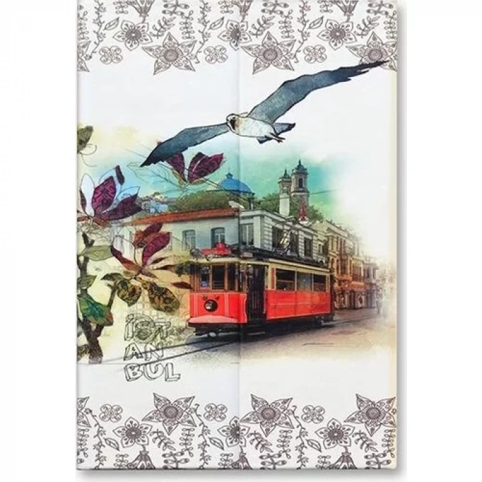 DEFFTER İSTANBUL MIKNATISLI / TRAMVAY 95*14 SERT KAPAK MIKNATISLI 96