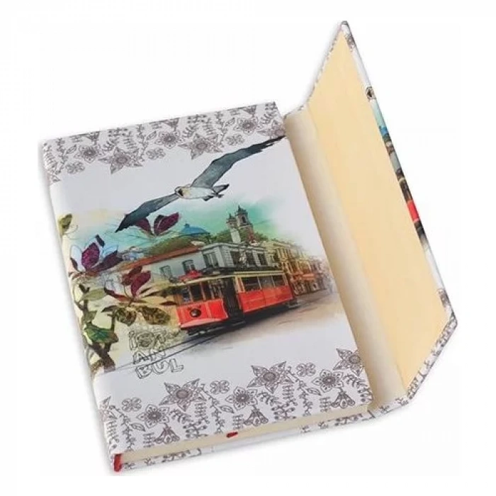 DEFFTER İSTANBUL MIKNATISLI / TRAMVAY 95*14 SERT KAPAK MIKNATISLI 96