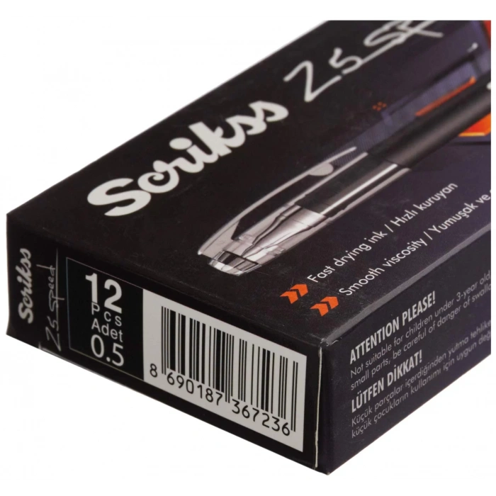 SCRİKSS SPEED JEL 0.5 MM SİYAH 12 LİK AMB T0SBAASP51202A