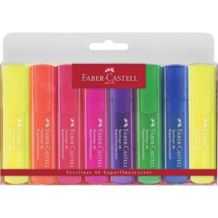 FABER-CASTELL 1546 ŞEFFAF GÖVDE FOSFORLU (6+2) 8Lİ 154662