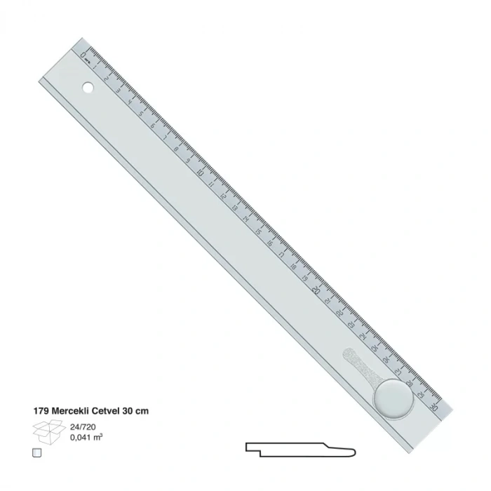 ARK CETVEL MERCEKLİ CETVEL 30 CM 179
