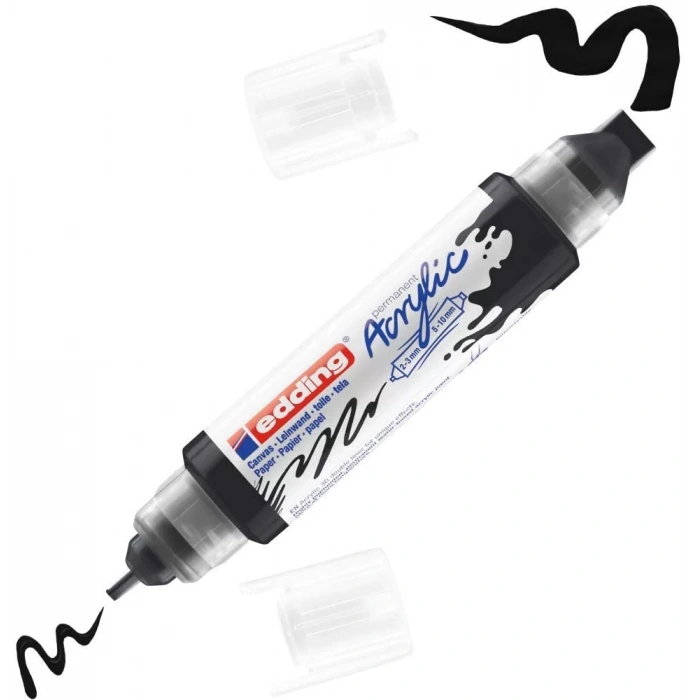 EDDİNG AKRİLİK 3D DOUBLE LINER SİYAH ED5400901