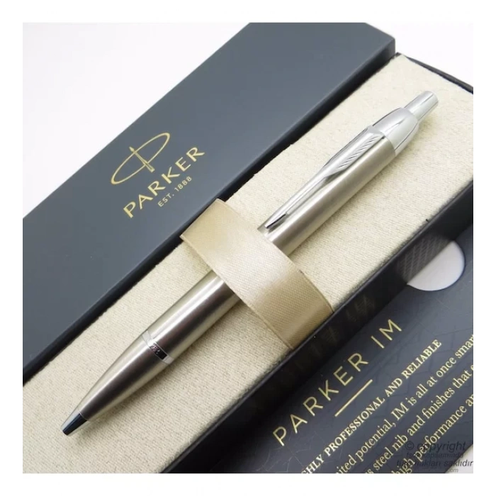 PARKER IM METAL BRUSHED CT TUKENMEZ KALEM