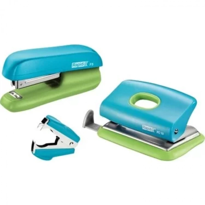 RAPİD ZIMBA VE DELGEÇ SET  MİNİ F5 MAVİ-YEŞİL 5000370