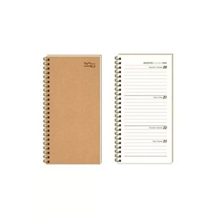 KESKİN COLOR AJANDA 8x16 CEP TİPİ HAFTALIK 12 AYLIK SPR. KRAFT AJ-73 830013