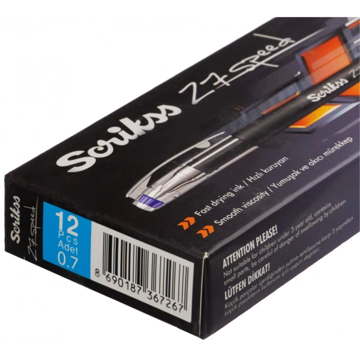 SCRİKSS SPEED JEL 0.7 MM SİYAH 12 LİK AMB T0SBAASP71202A