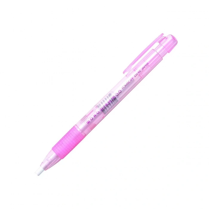 TOMBOW MONO KNOCK KALEM SİLGİ ŞEFFAF PEMBE LV-T-EH-KE 80