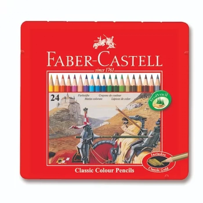 FABER-CASTELL AQR. BOYA K. 24 RENK METAL KUTU 115845
