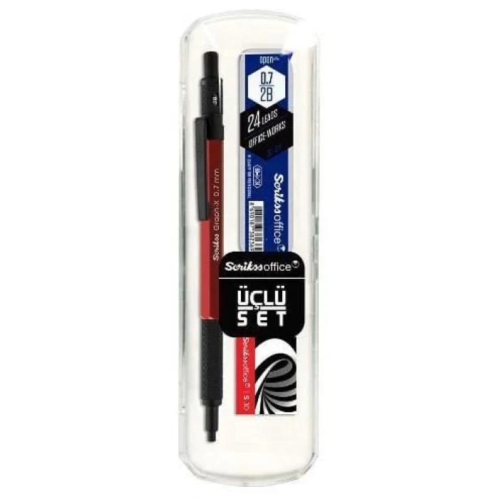 SCRİKSS GRAPH-X 3LÜ SET 0.7 MM KIRMIZI T00SCCC7GRX13A