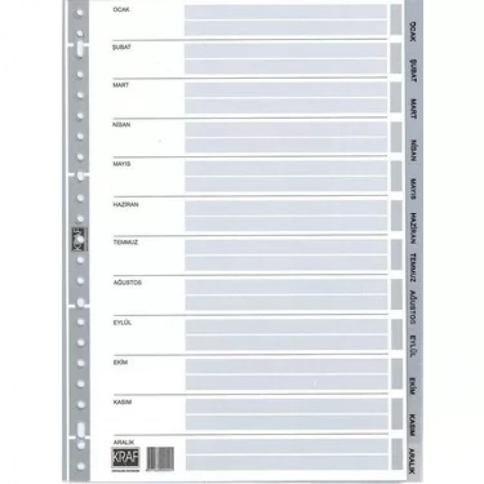 KRAF SEPARATÖR OCAK - ARALIK AYLAR 1003