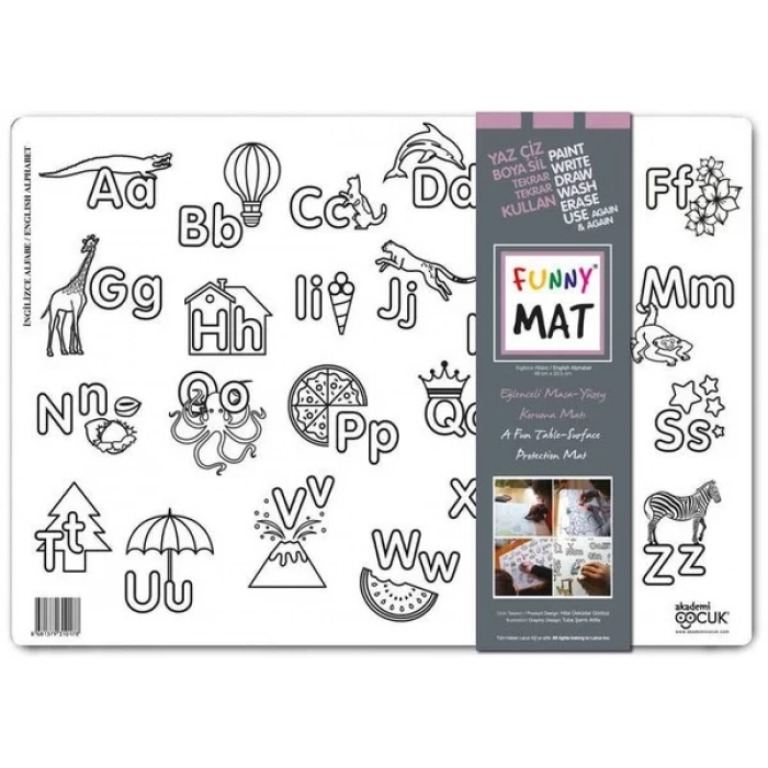AKADEMİ ÇOCUK FUNNY MAT - INGILIZCE ALFABE