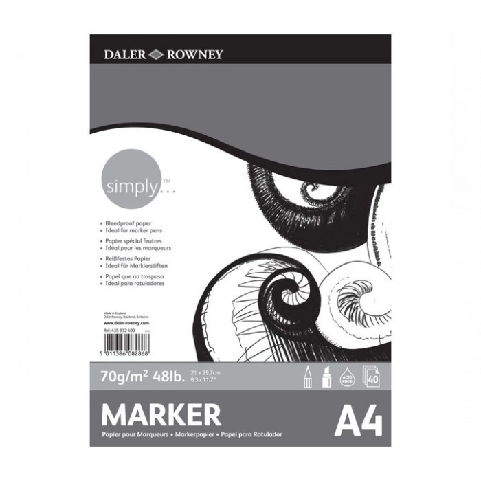 SIMPLY 435902400 MARKER PAD A4 70 Gr. 40 SYF.