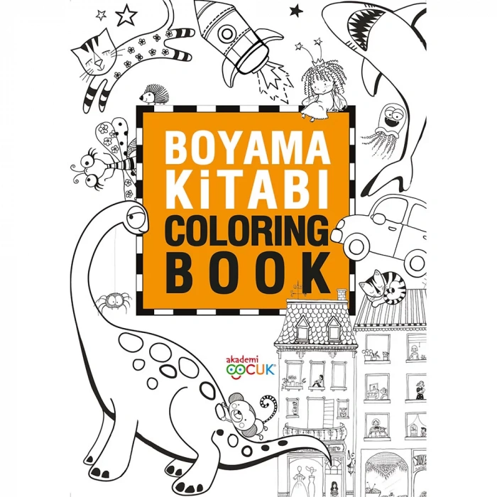 AKADEMİ ÇOCUK BOYAMA KİTABI COLORİNG BOOK 24x33.5
