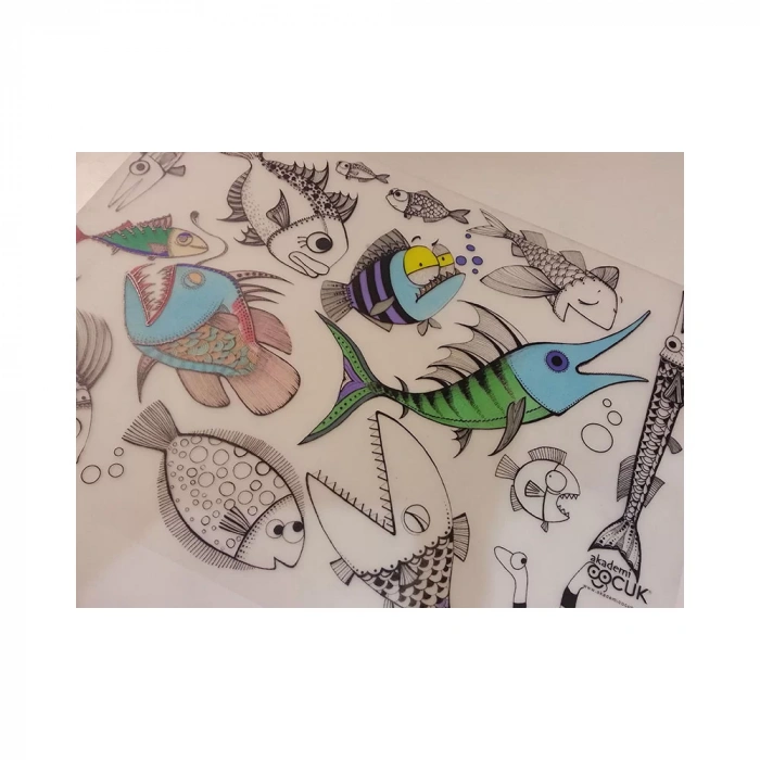 AKADEMİ ÇOCUK FUNNY MAT - BALIK SURUSU