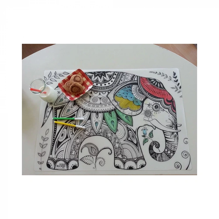 AKADEMİ ÇOCUK FUNNY MAT - FIL MANDALA