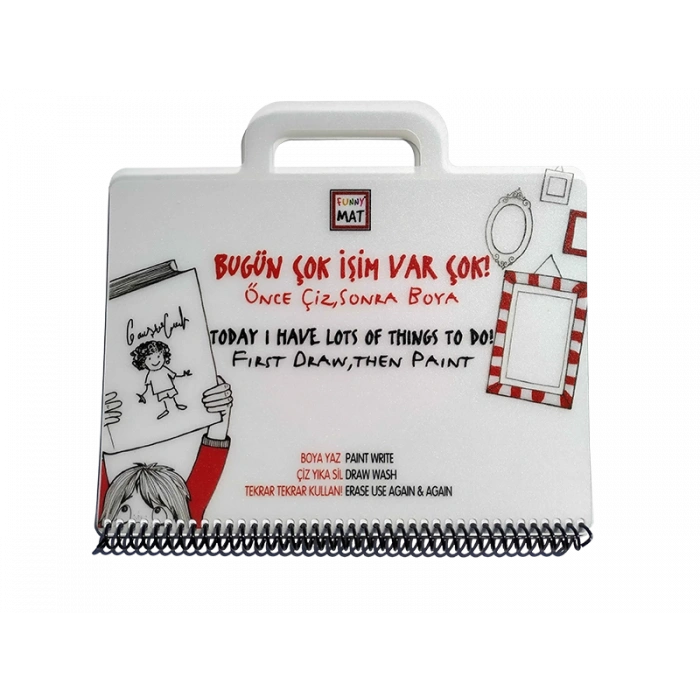 AKADEMİ ÇOCUK FUNNY MAT - MİNİ SET BU GÜN ÇOK İŞİM VAR ÇOK